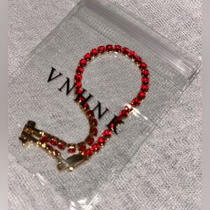 Gorgeous Red Crystal Tennis Bracelet - High Quality Women Jewelry